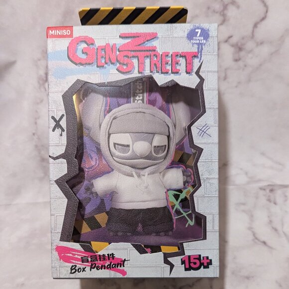 MINISO Disney Stitch GenZ Street Collection Vinyl Plush Pendant Surprise Box - Picture 1 of 6